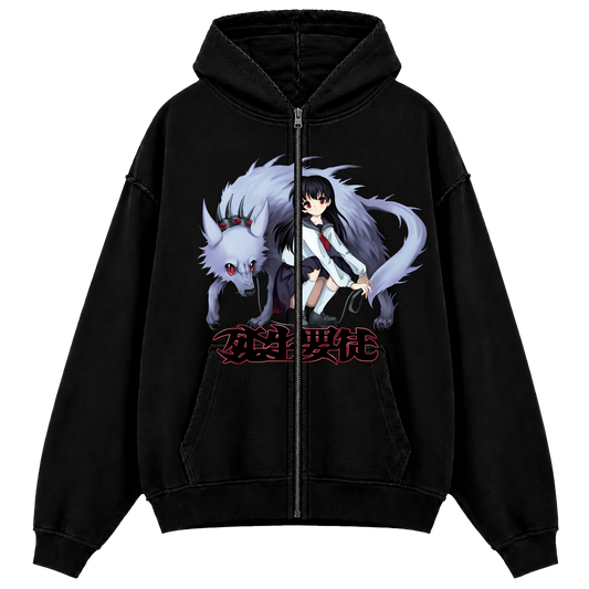 "333momon" Zip Hoodie